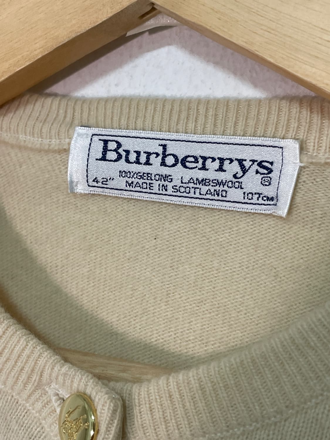 버버리 금장 기마로고 가디건 상품이미지5