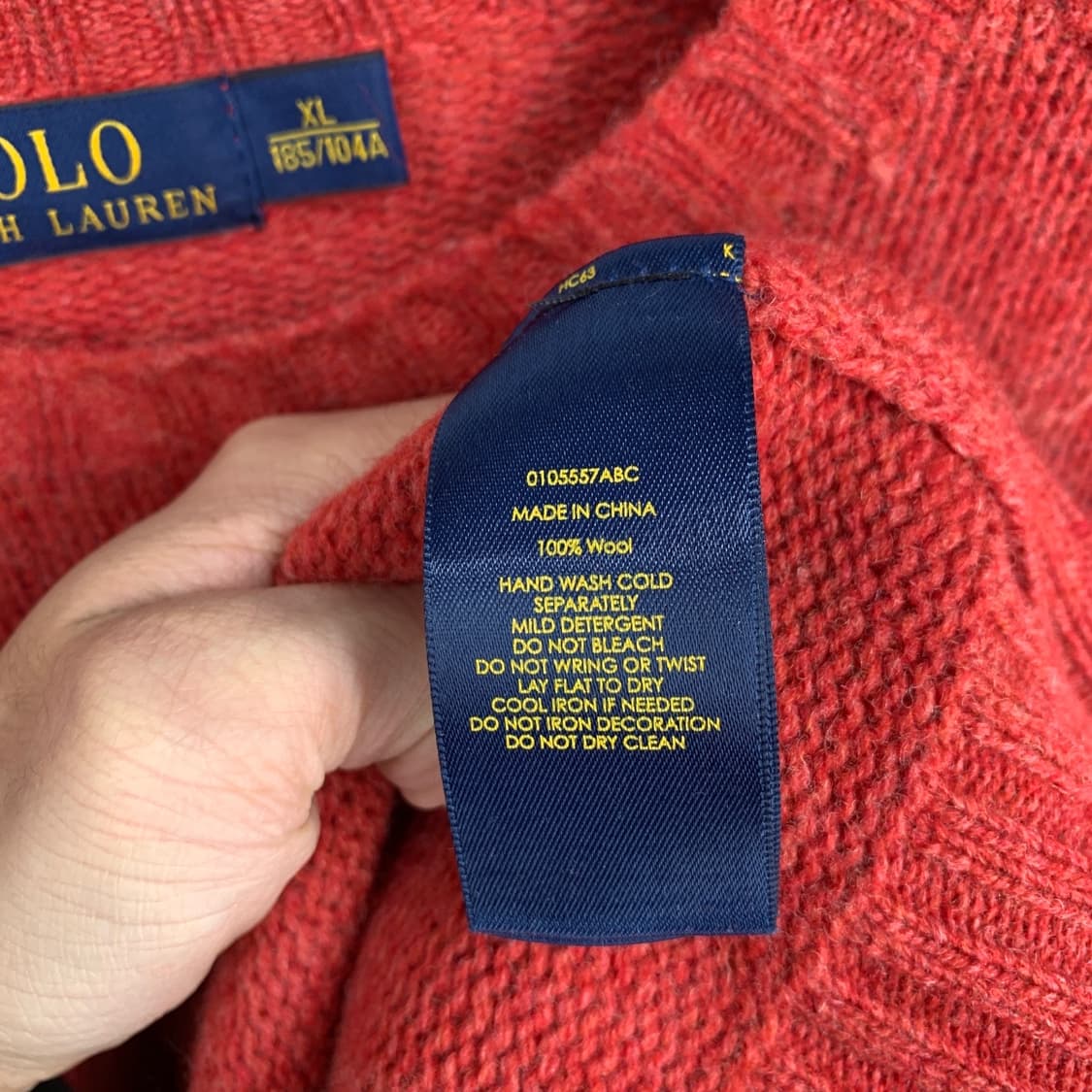 폴로 레더 엘보패치 울 니트 상품이미지7