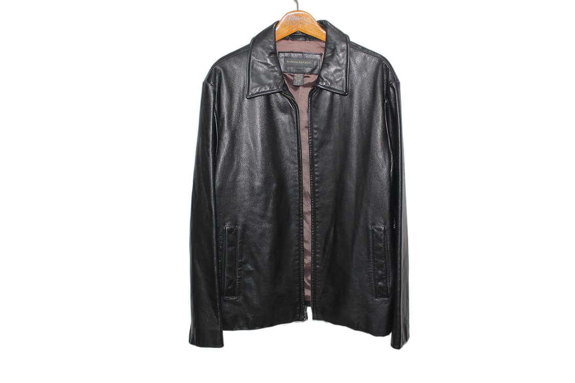 1990s BananaRepublic 바나나리퍼블릭 카우하이드 레더 자켓 상품이미지7