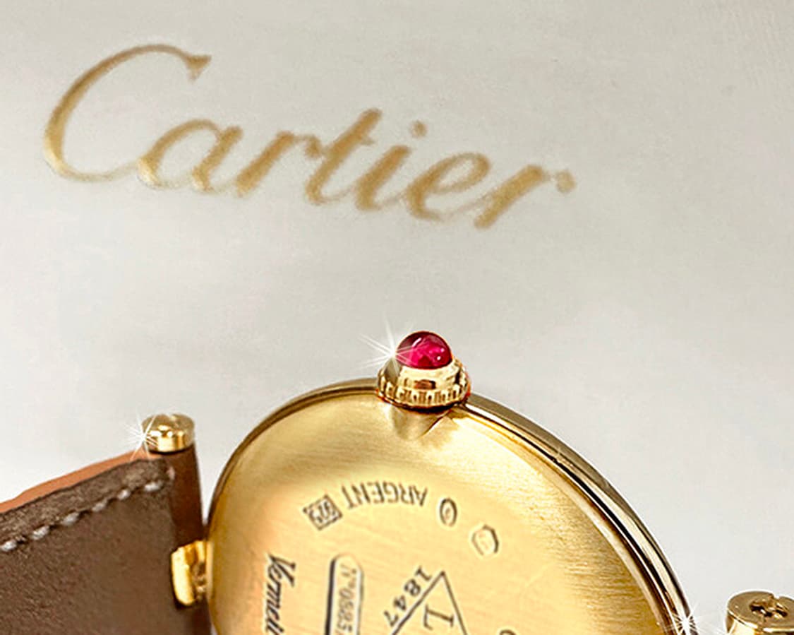 까르띠에 한정판 벤덤 1847 실버 다이얼 여성 악어가죽 시계 상품이미지6