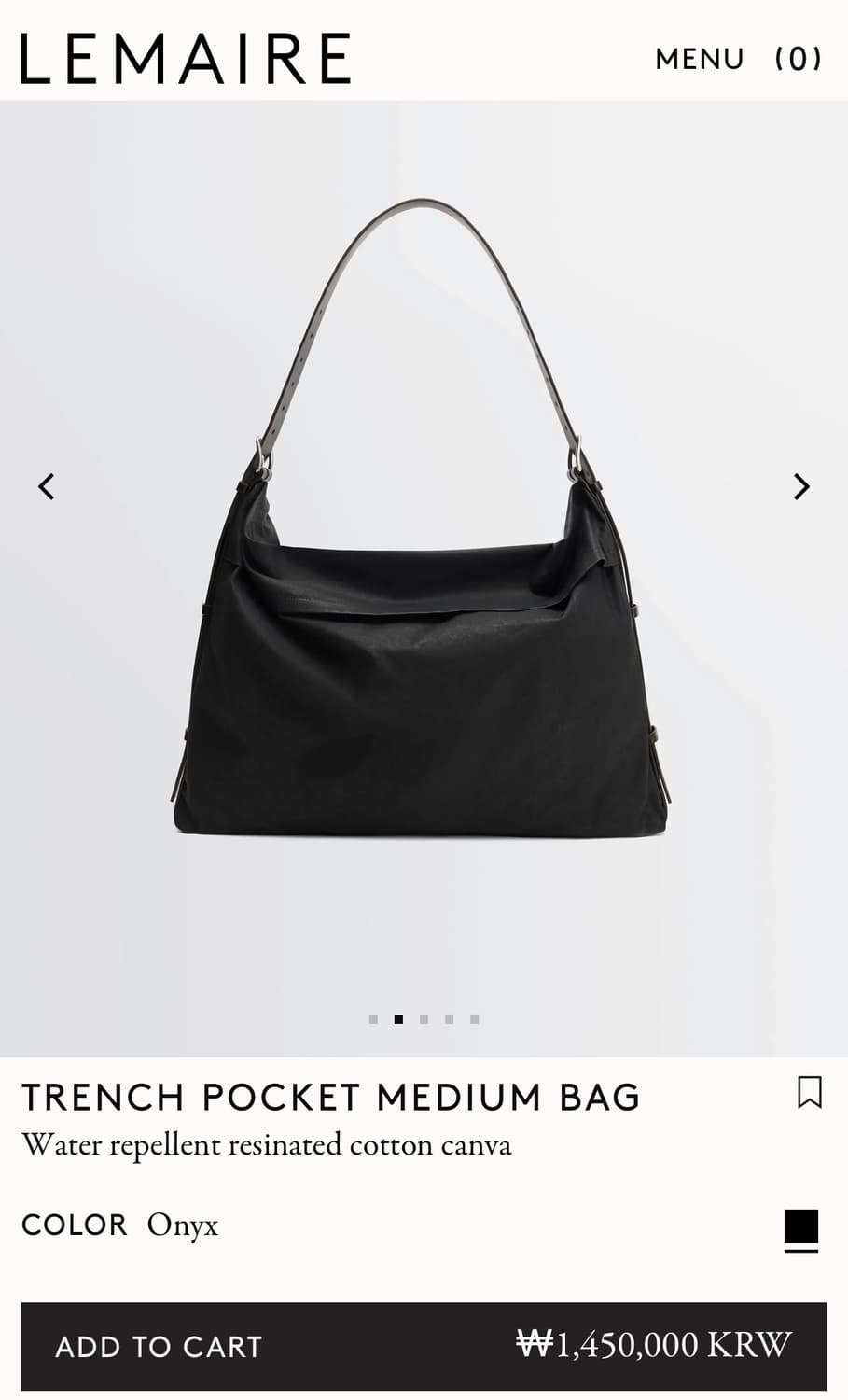 르메르 트렌치 포켓 미디엄 크로스백 오닉스 TRENCH POCKET ME 상품이미지1