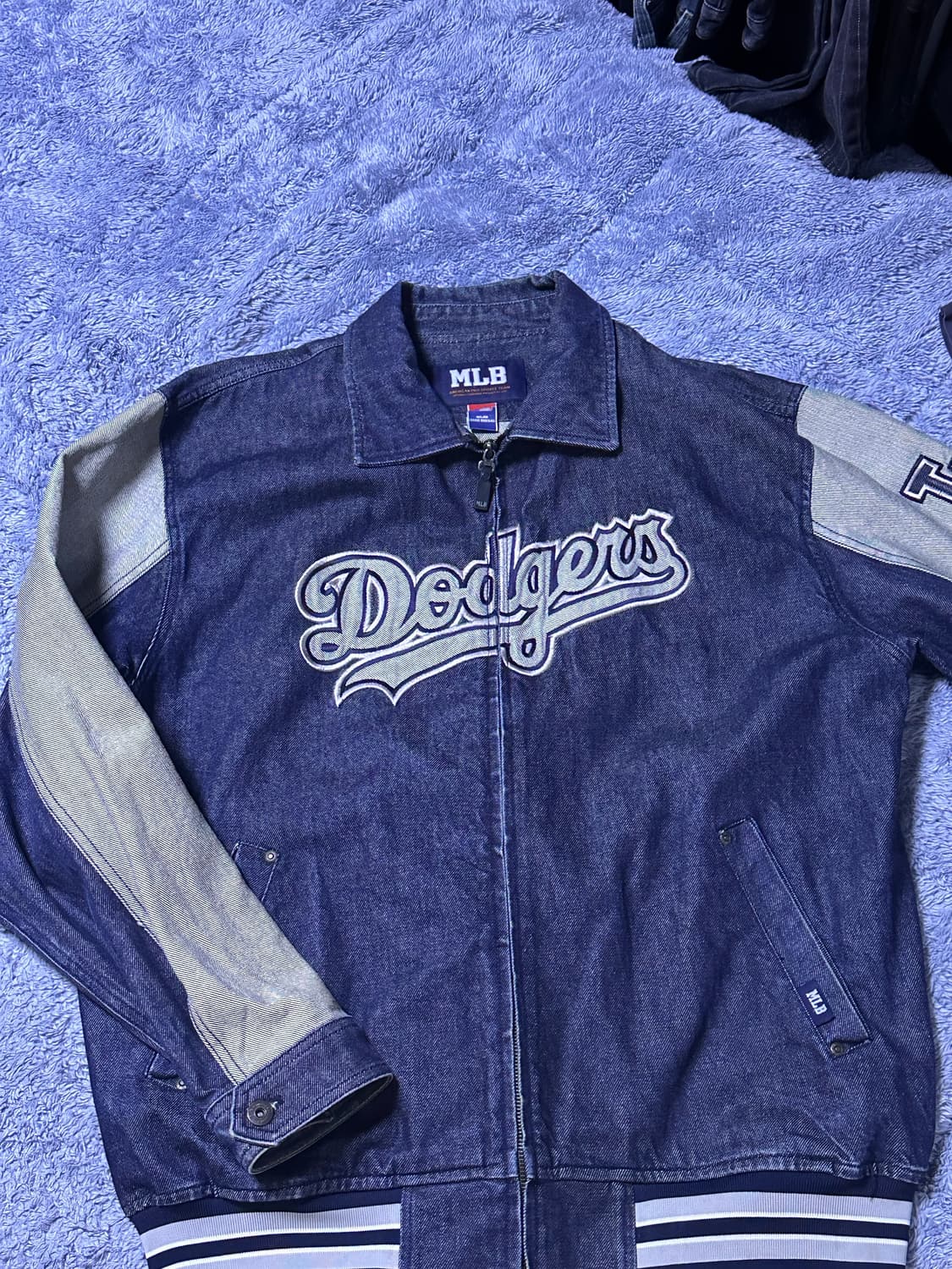 빈티지 MLB LA 다저스 데님 야구 점퍼 상품이미지1