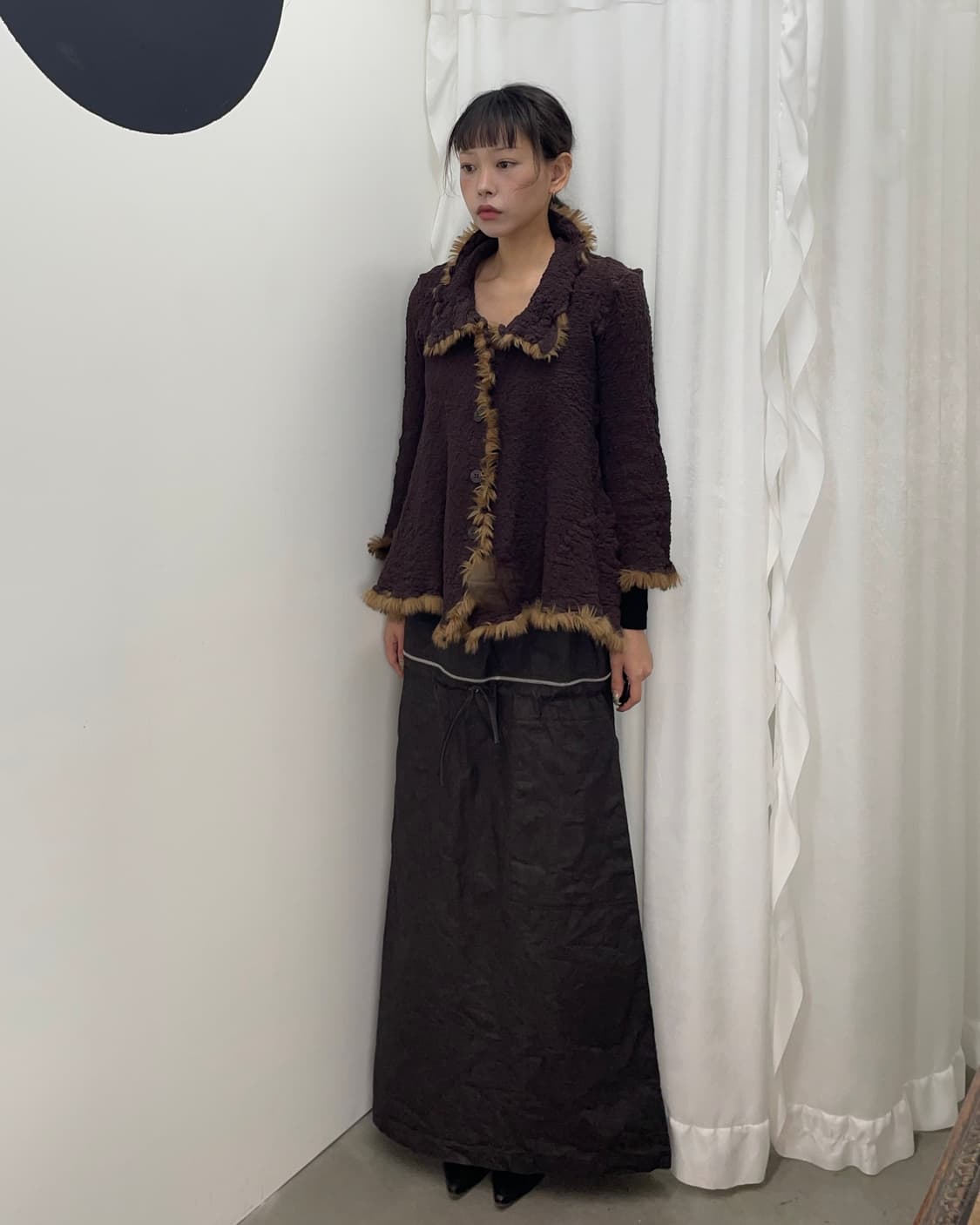 me ISSEY MIYAKE 트리밍 퍼 링클 자켓 상품이미지9