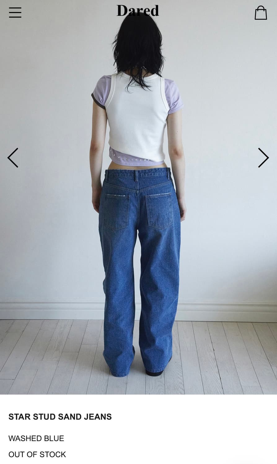 Dared star stud sand jeans 상품이미지2