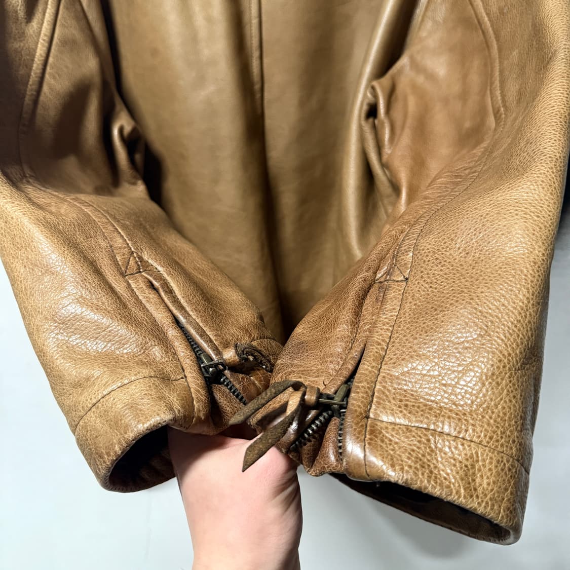 90s 리바이스 코리아 카우하이드 100% 소가죽 싱글 자켓 상품이미지8