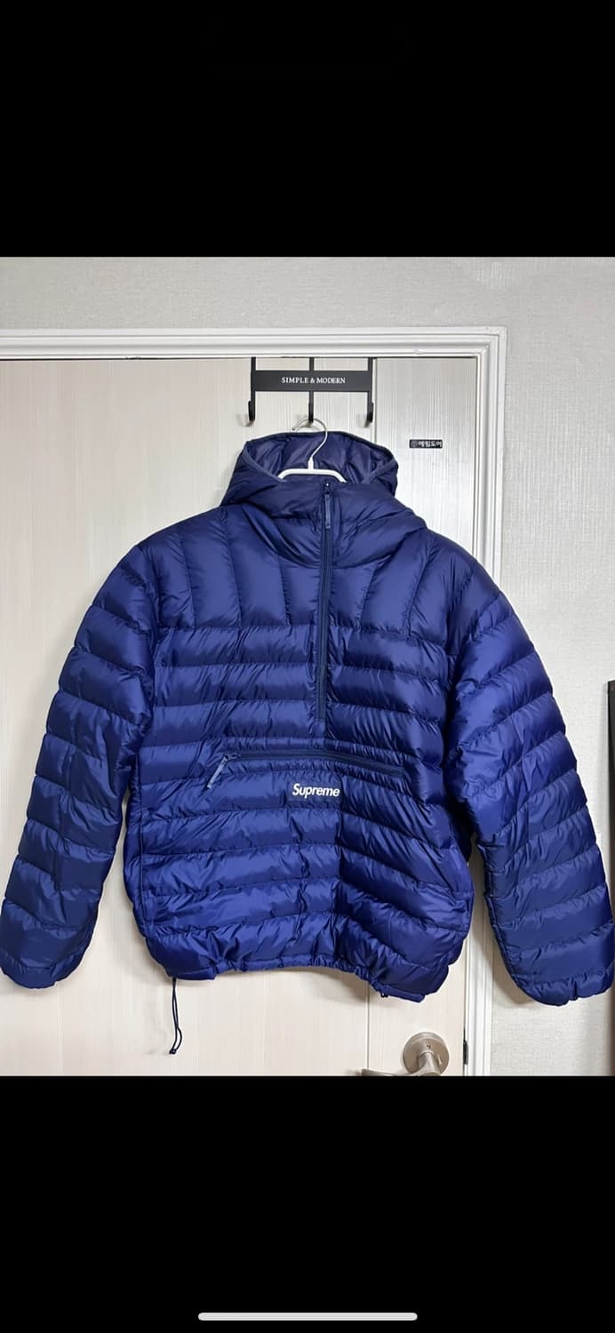 슈프림 마이크로 다운 하프 집업 네이비 M 상품이미지1