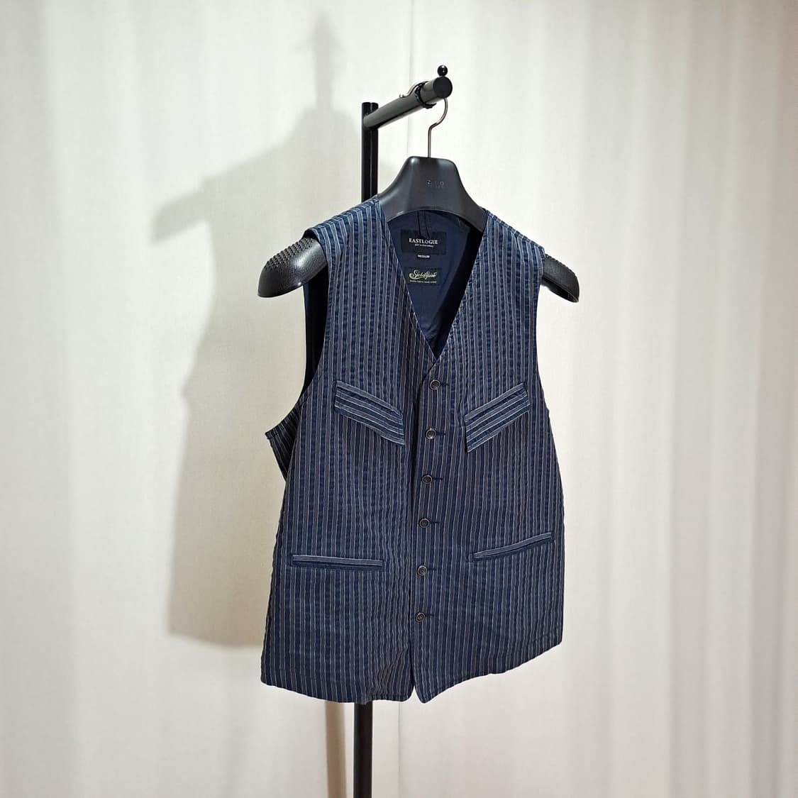 (택포) 이스트로그 이태리 원단 스트라이프 베스트 M B668 상품이미지2