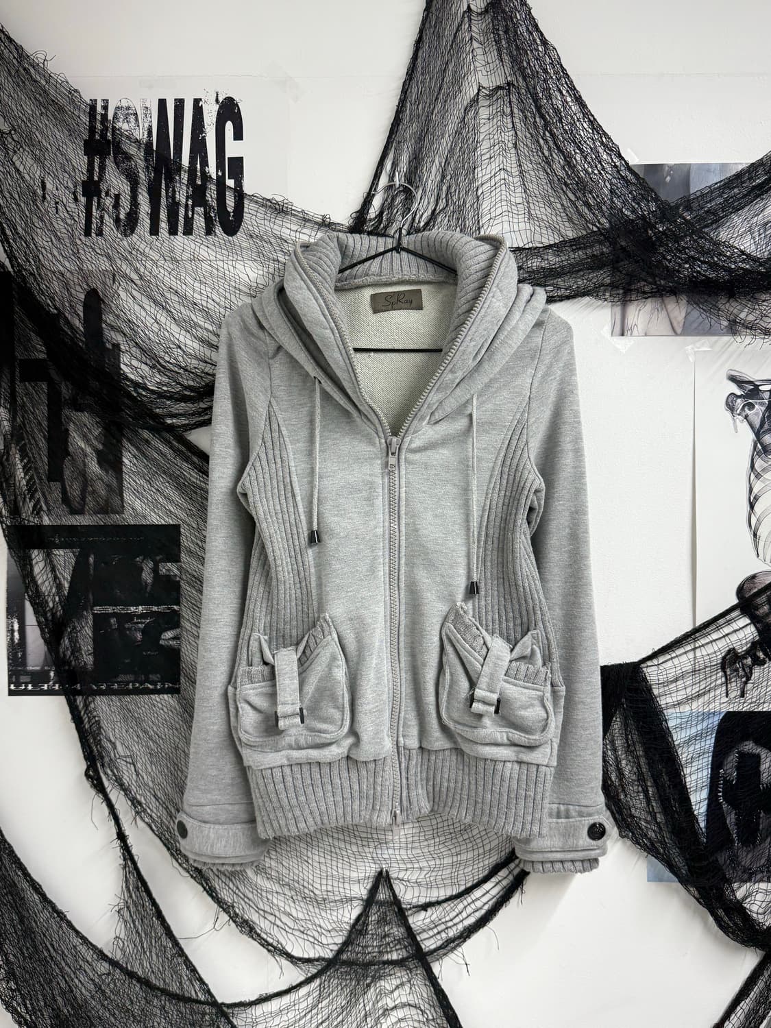 00s pinterest mood double collar hood 상품이미지1