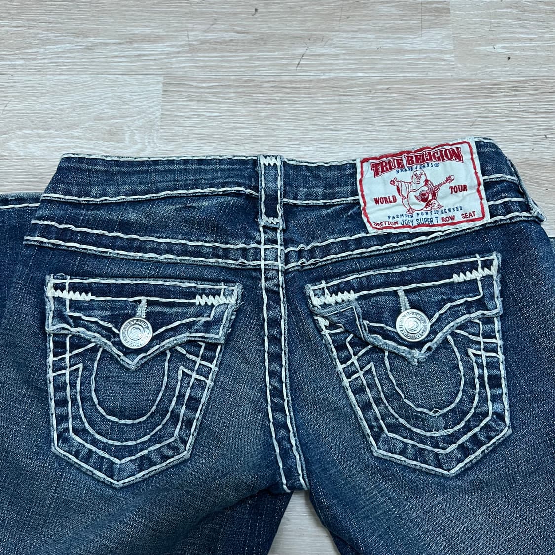 트루릴리전 여성 부츠컷 워싱 데님진 청바지 [진청] 26 상품이미지4