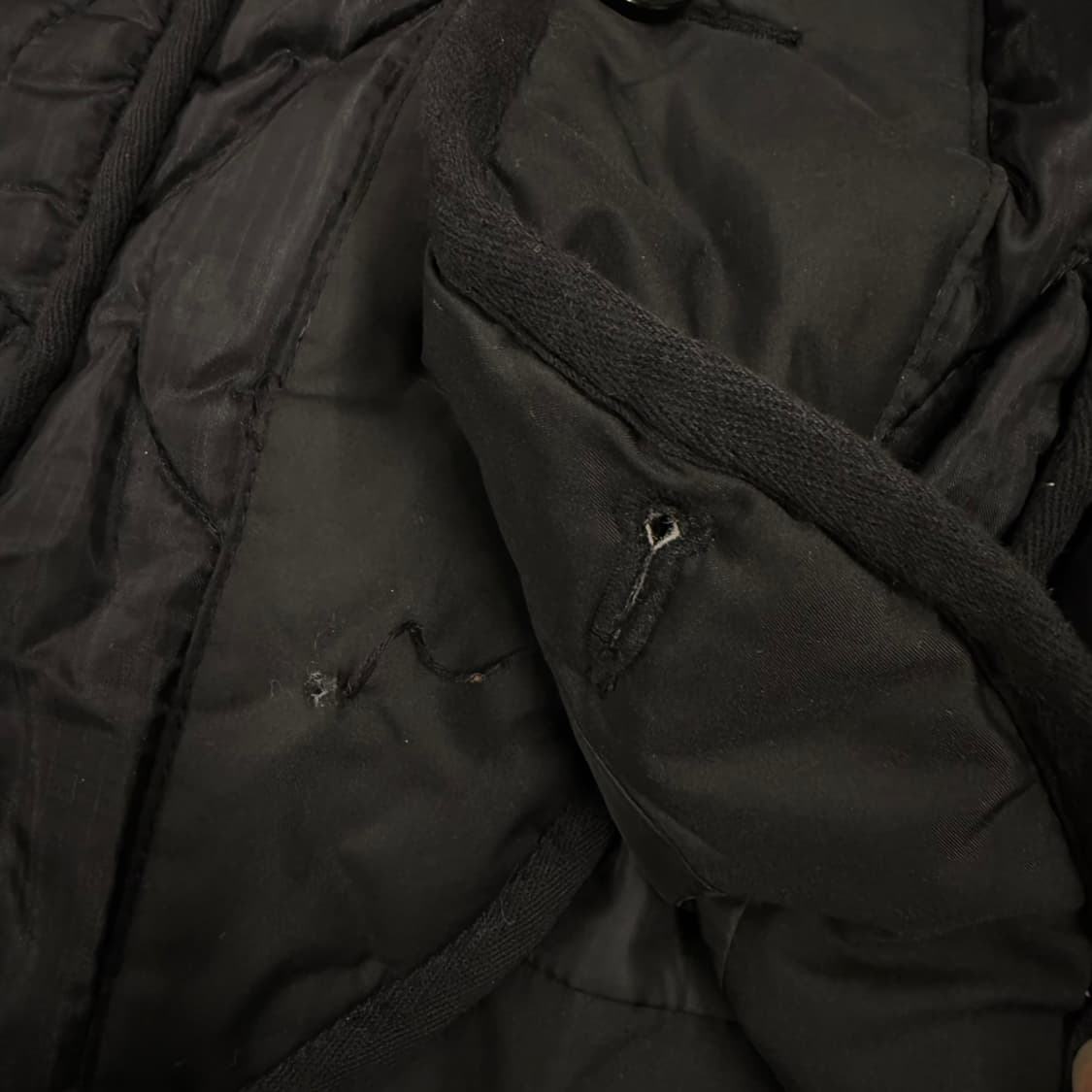 [정품/M] Lee 퀼팅 자켓 블랙 b19 상품이미지7