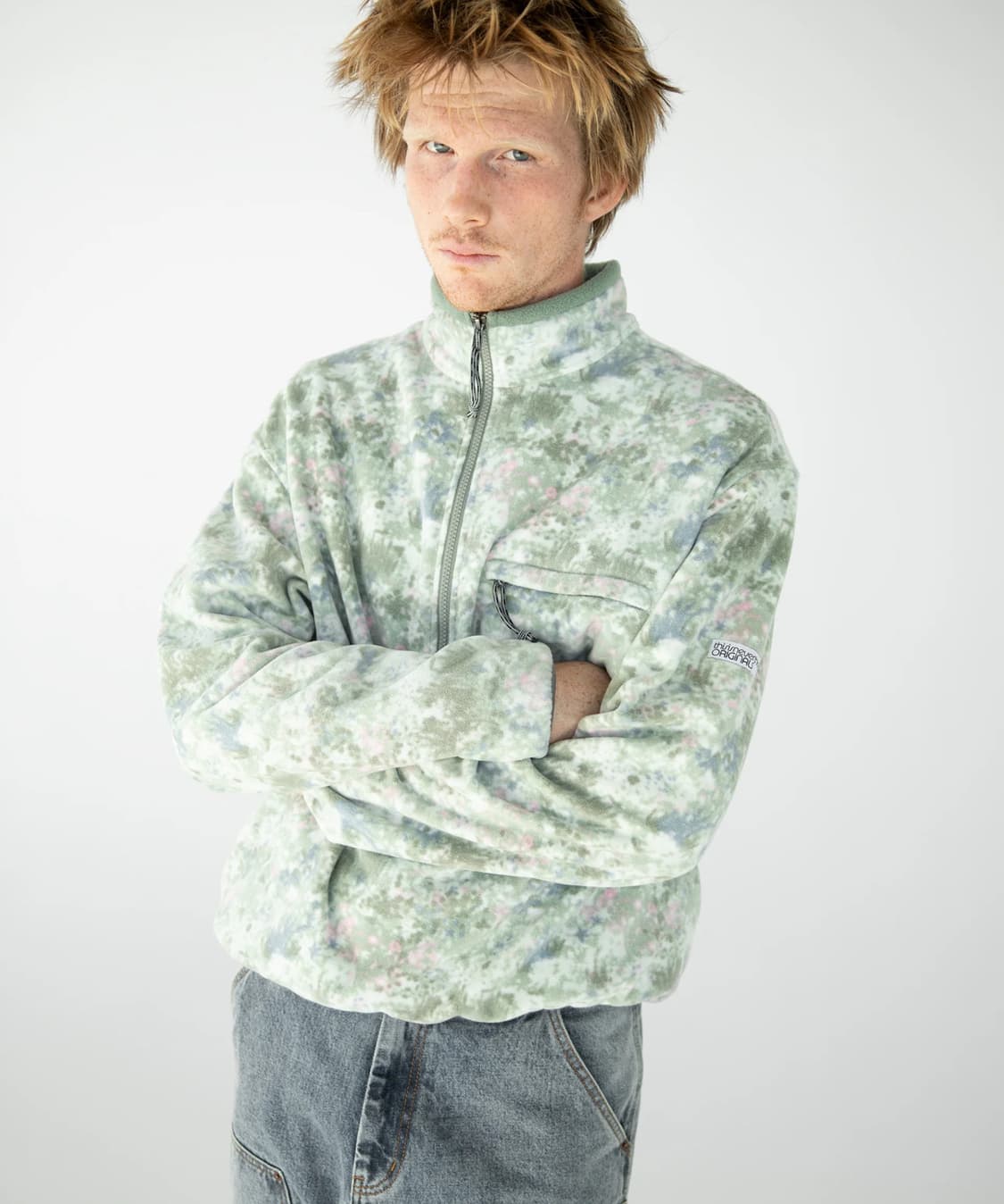 디스이즈네버댓 플리스 풀오버 플로럴 아이보리 상품이미지3