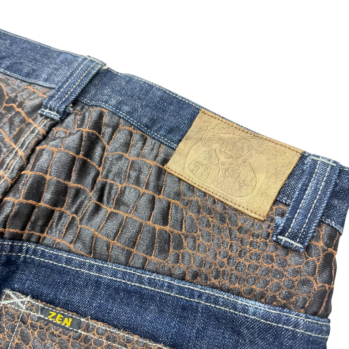 JPN zen 유화 파이톤 스트레이트 데님팬츠  상품이미지9