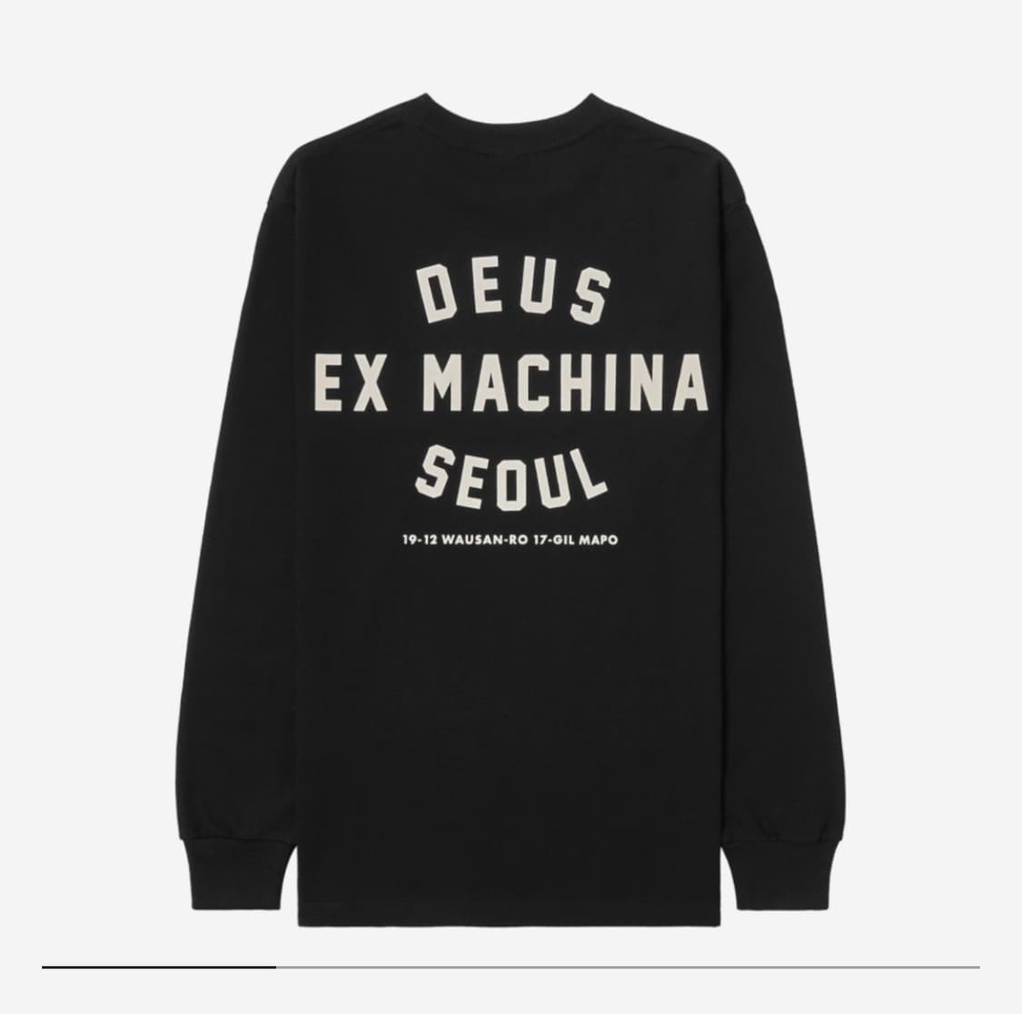 [S] 데우스 엑스 마키나 서울 컬리지 롱슬리브 티셔츠 블랙 상품이미지1