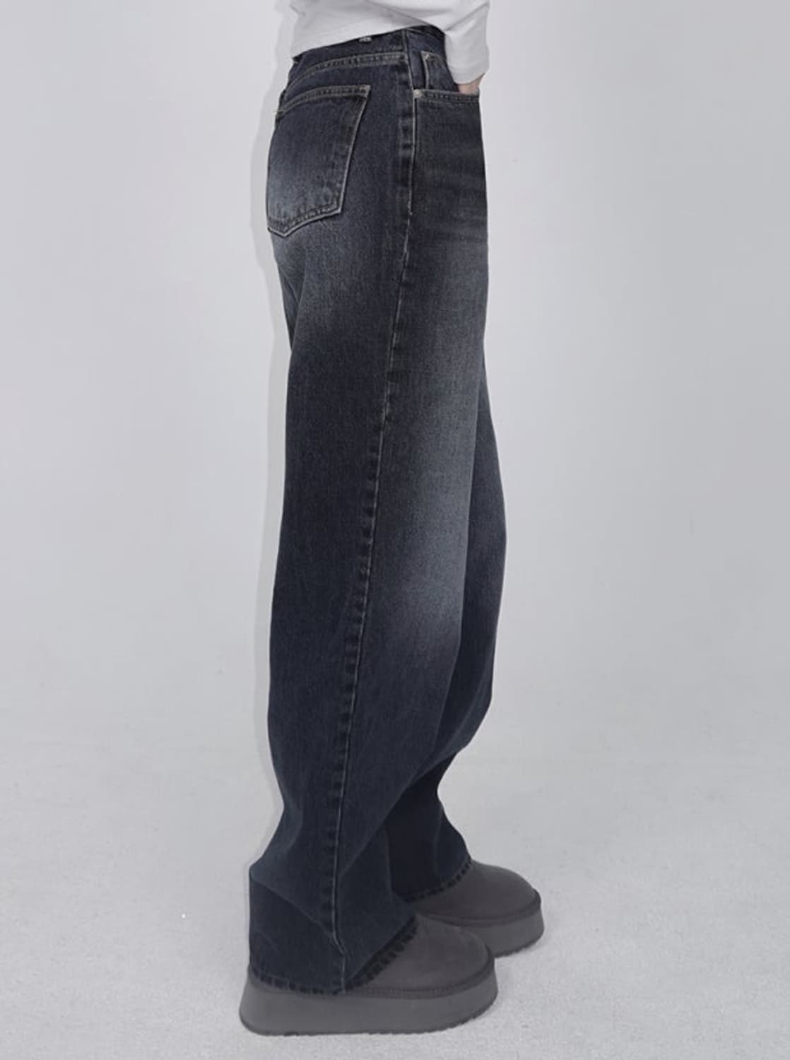 페일제이드 palejade 와이드 데님 다크블루 M 상품이미지2