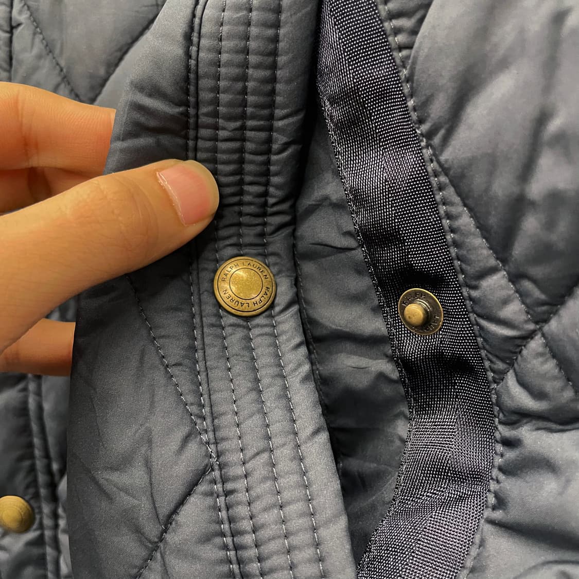 폴로 랄프로렌 신형 라벨 방패로고 스냅 버튼 코듀로이 넥 퀼팅 자켓 상품이미지5