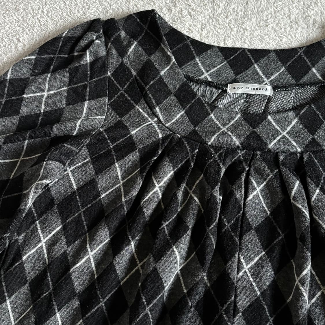 일본빈티지 avv standard 체크 원피스 탑 상품이미지2