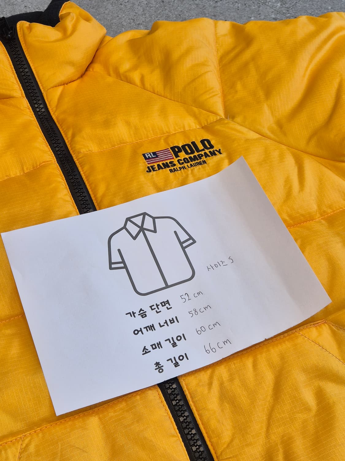폴로 진 컴퍼니 옐로우 패딩 판매합니다 상품이미지6
