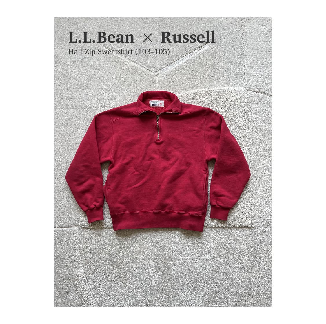 엘엘빈 x 러셀 애슬레틱 하프집업 스웻 (103–105) 상품이미지1