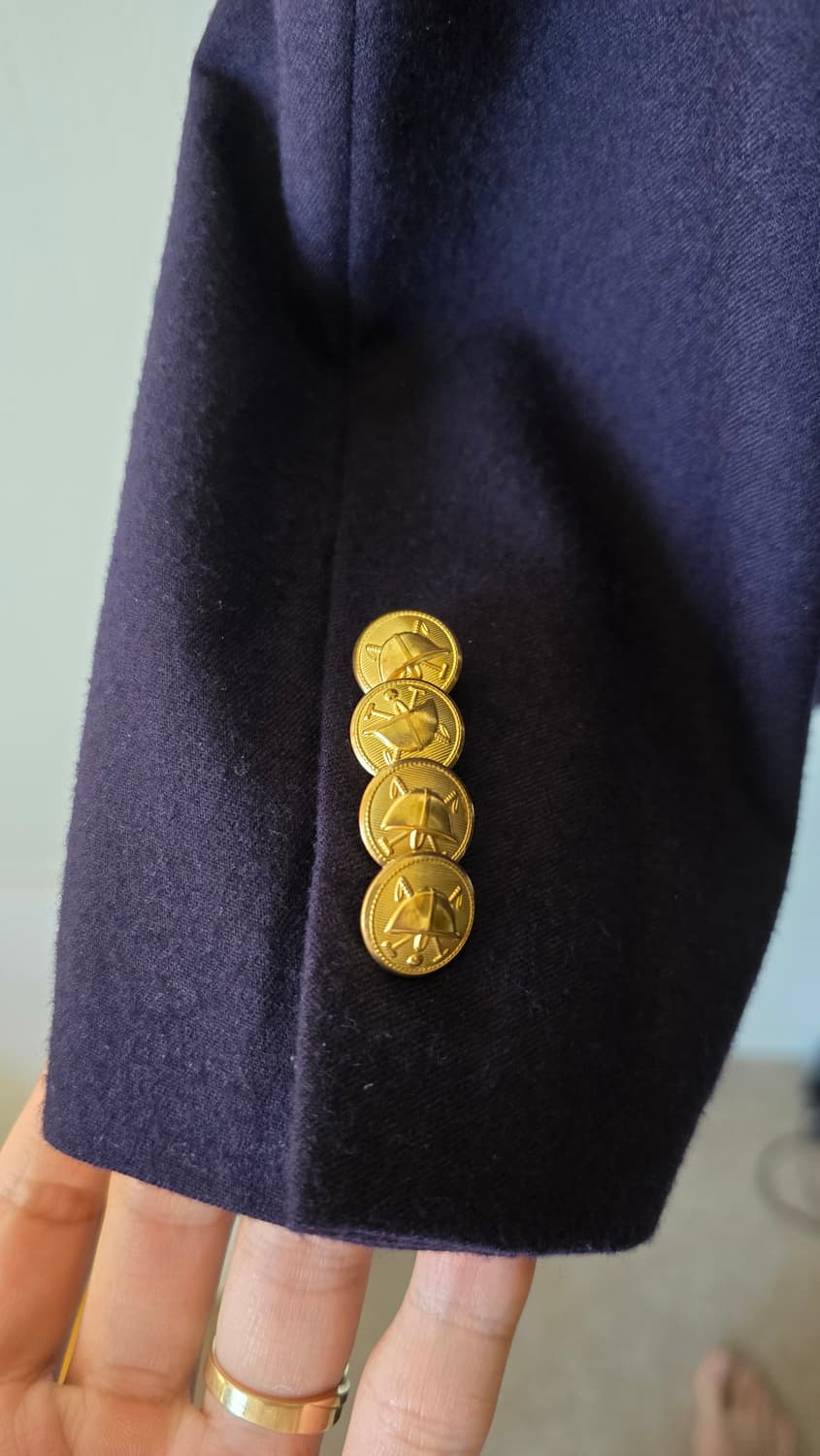 POLO 폴로 테일러드 울 플란넬 블레이저 자켓 95 정핏 상품이미지4