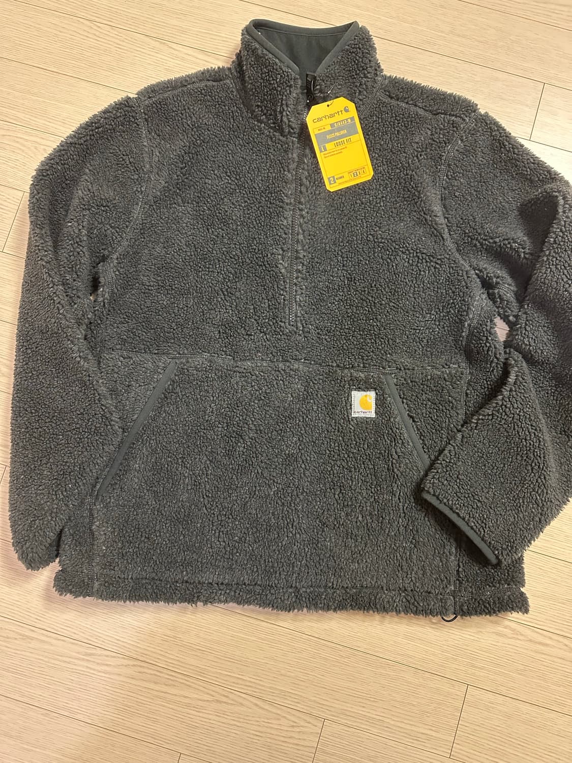 칼하트 후리스 짚업 자켓 m (블랙, 레드) 상품이미지1