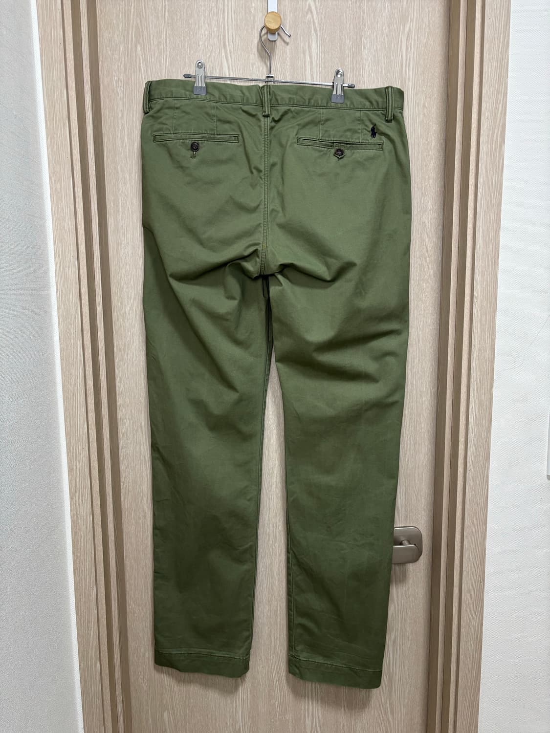새상품급)폴로 스트레이트핏 코튼 트윌 치노팬츠34"/세지그린 상품이미지3