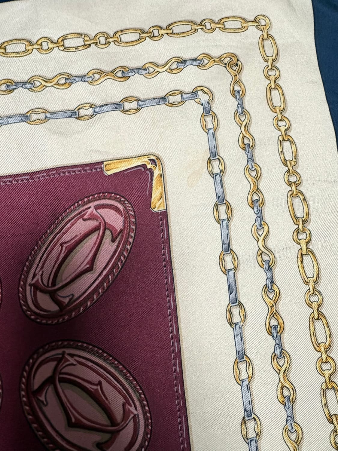 [정품] 빈티지 머스트 드 까르띠에 실크 스카프 상품이미지7