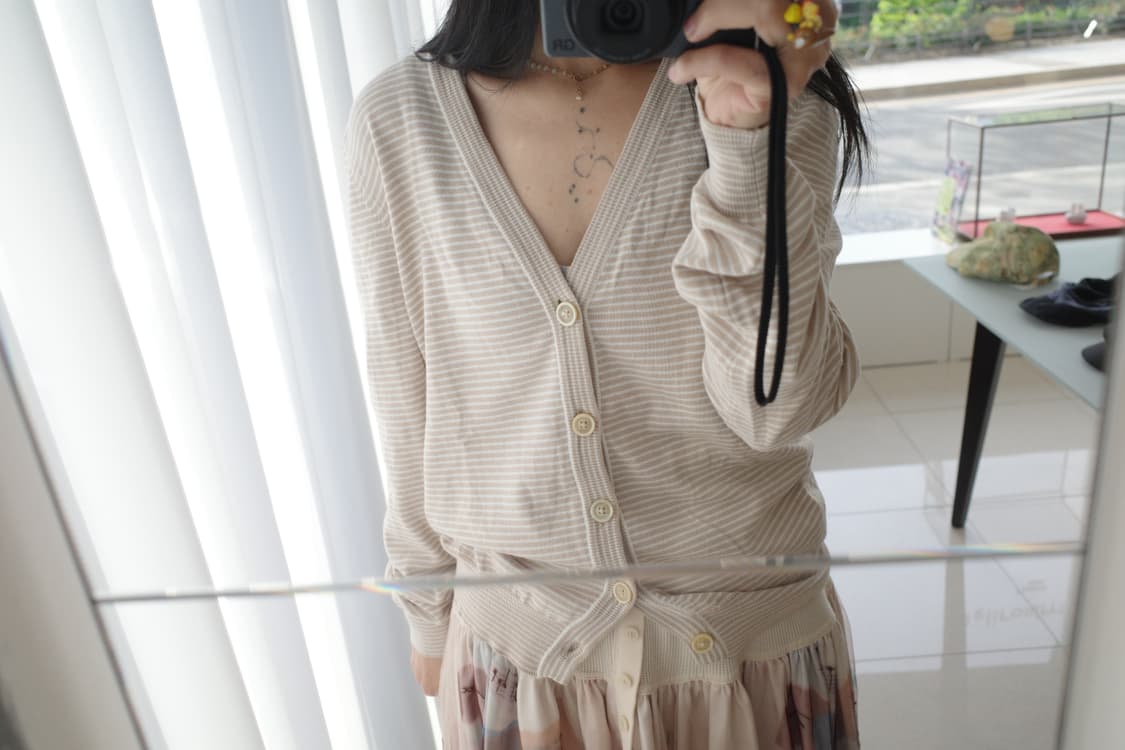 2013ss Cotton stripe cardigan 상품이미지2