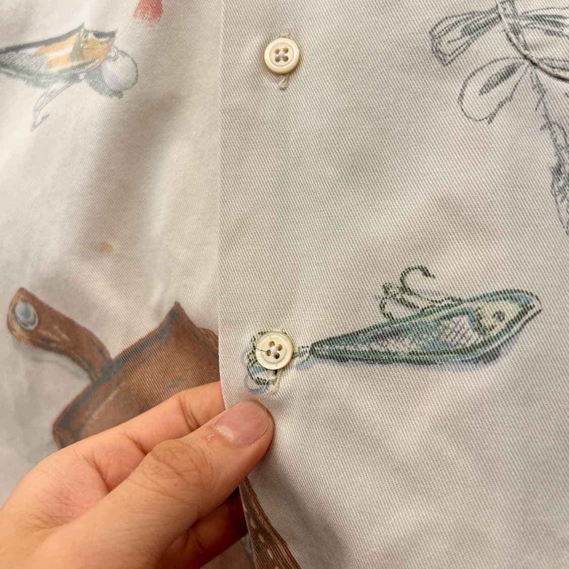 Rare 90s 폴로 랄프로렌 아웃도어 캠프반팔셔츠 made in usa 상품이미지6
