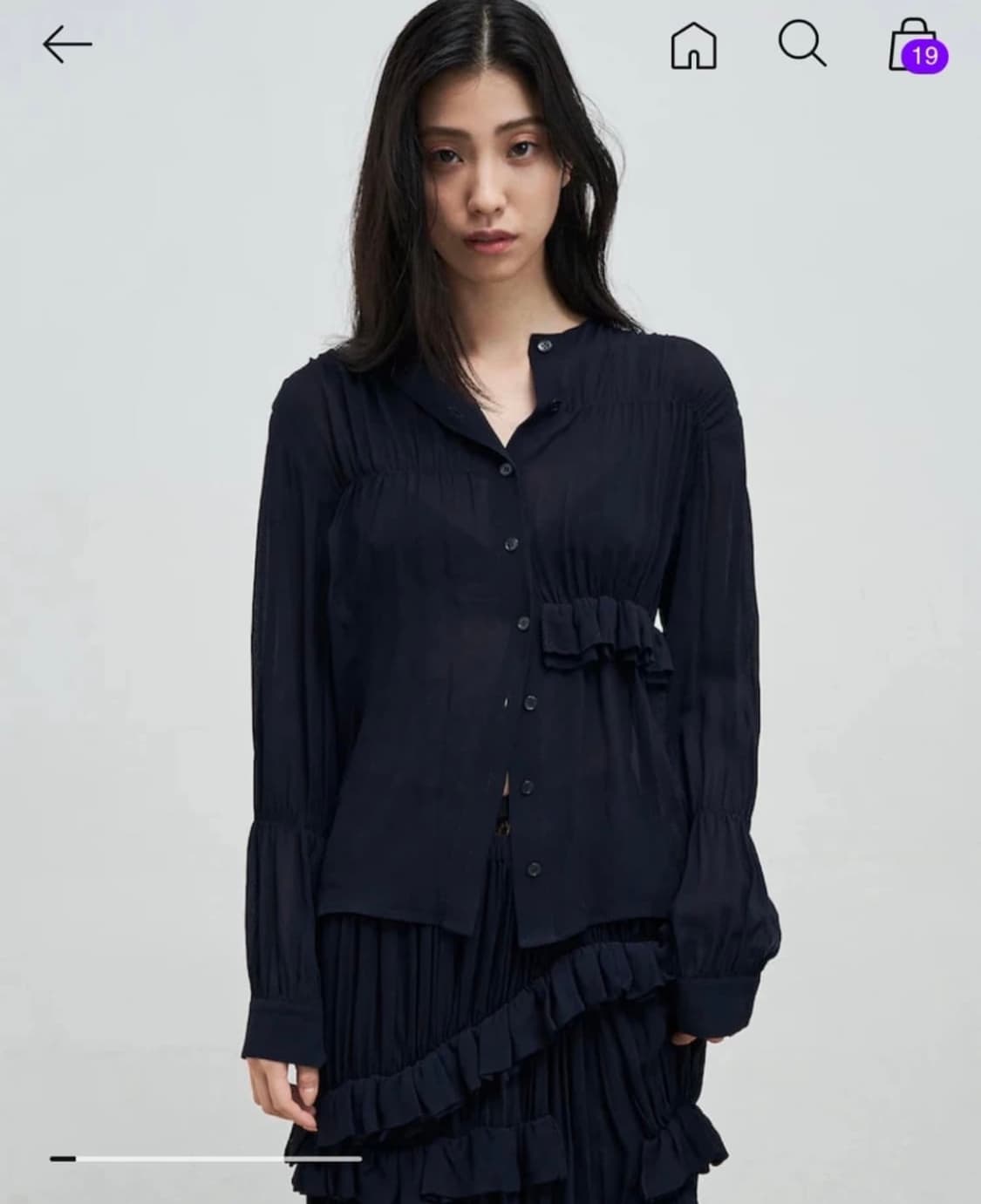 앙개 러플 블라우스 새상품 / anggae Ruffle Blouse 상품이미지1