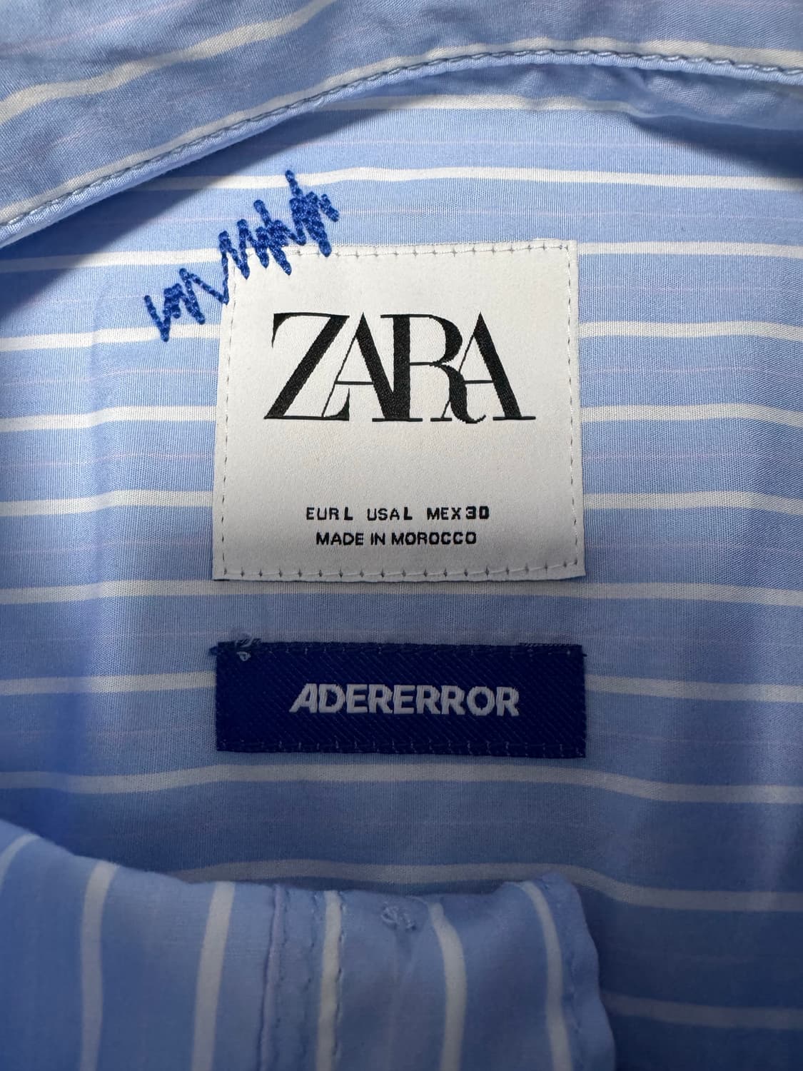 [L] 자라 X 아더에러 스트라이프 포폴린 셔츠 상품이미지6