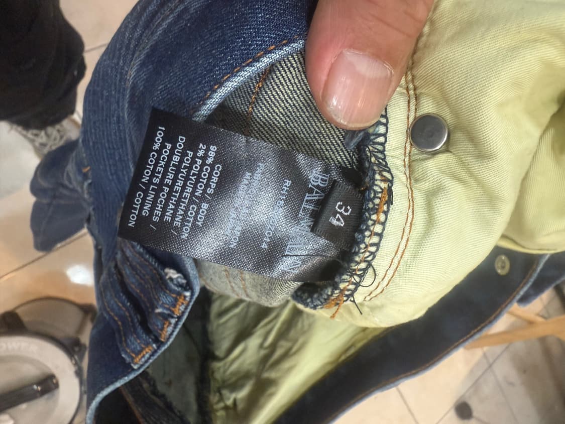 34 정품 발망 슬림 바이커 데님팬츠 팝니다 상품이미지3