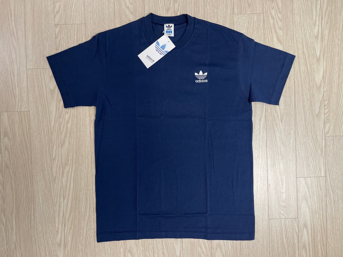 아디다스 90s 올드 로고 숏 슬리브 티셔츠 네이비 1990 상품이미지1