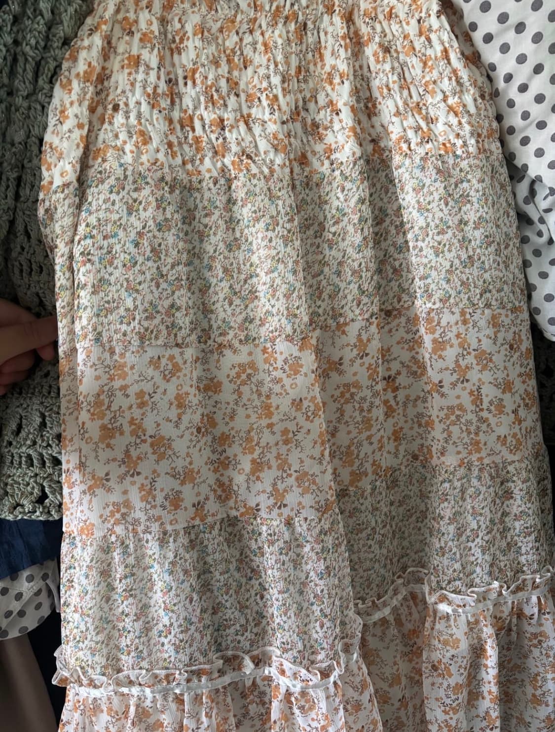 아오이유우 모리 패치 하구미 빈티지 미니 원피스 상품이미지2