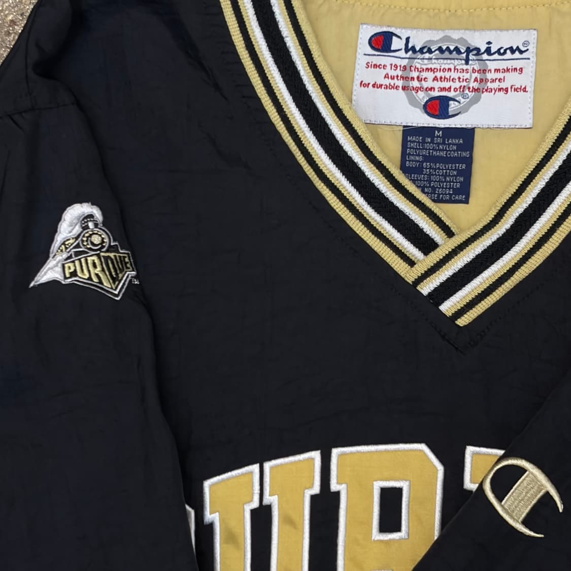 레어 90s 미국 빈티지 챔피언 퍼듀 풀오버 바람막이 상품이미지5