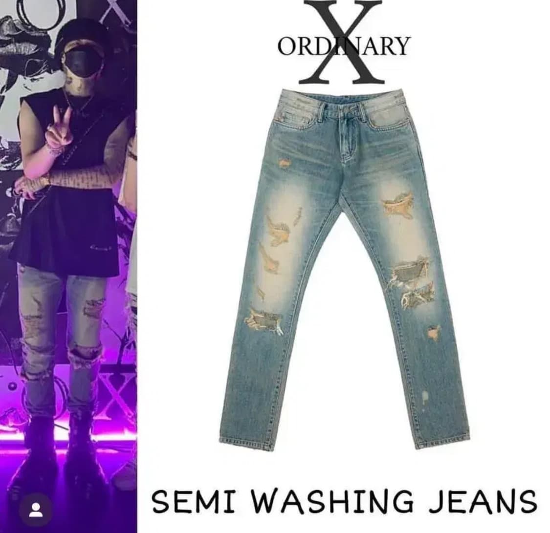 X:ORDINARY 엑스오디너리 애쉬아일랜드 세미 워싱 진 M 상품이미지1