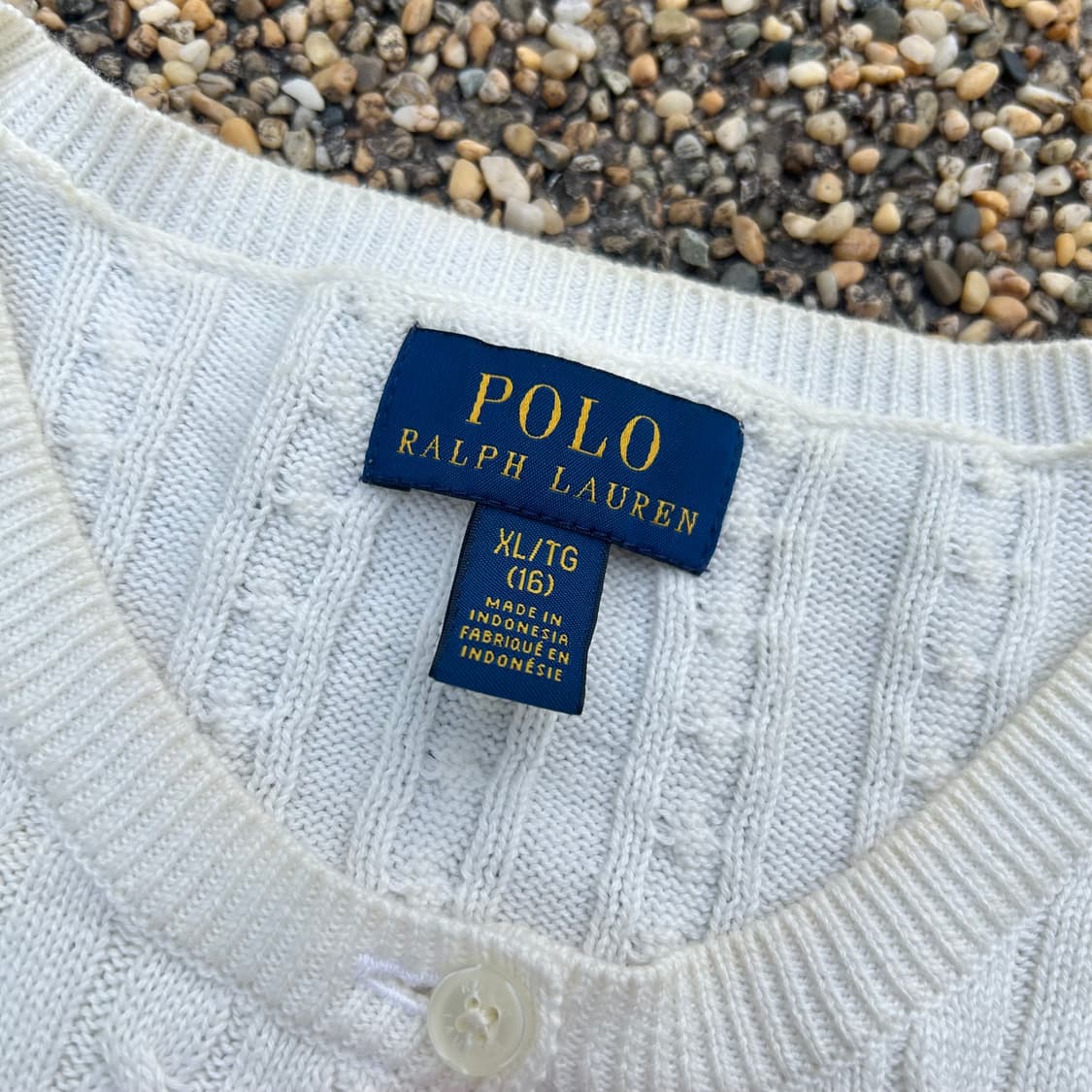 폴로 랄프로렌 화이트 케이블 니트 가디건 상품이미지4