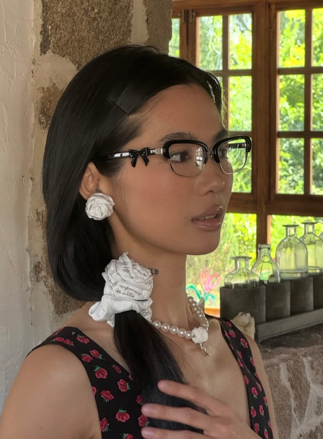 슈슈통 x YVMIN 25fw 보우 템플 안경 상품이미지1