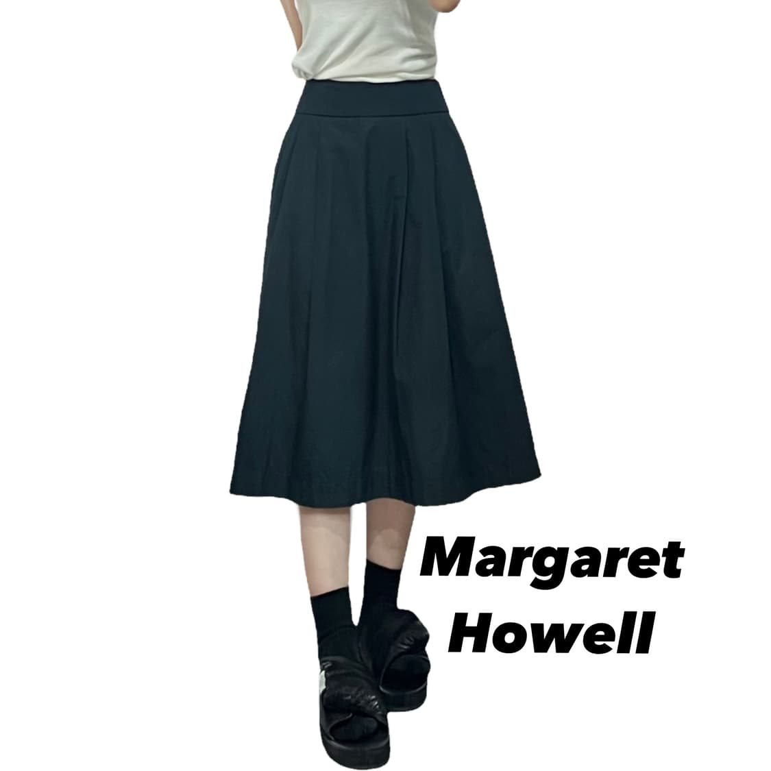 마가렛호웰 A라인 코튼 스커트 상품이미지1