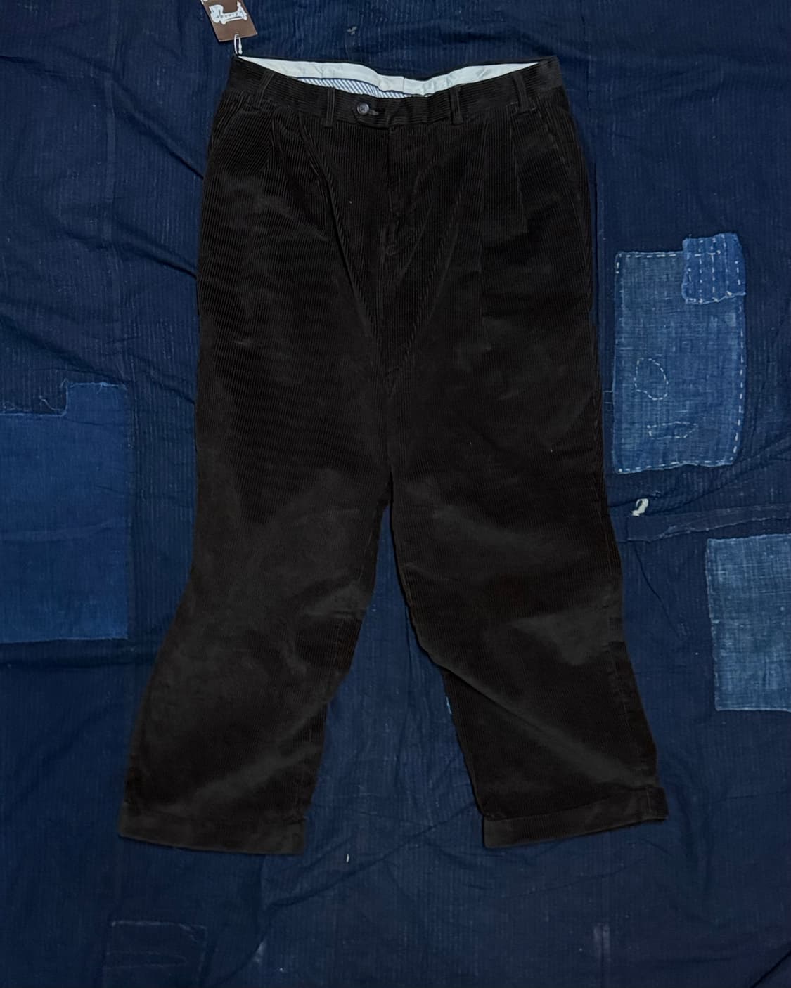 90‘s 로렌 랄프로렌 투턱 코듀로이 앤드류 팬츠 34 [다크브라운] 상품이미지1