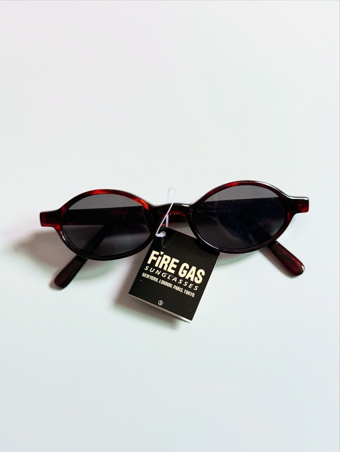 90s FIRE GAS 레오파드 볼드 라운드 빈티지 선글라스 상품이미지2