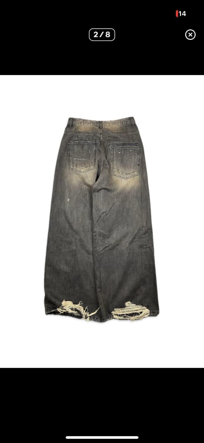 선데이오프클럽 디스트로이드 블랙 데님 상품이미지2