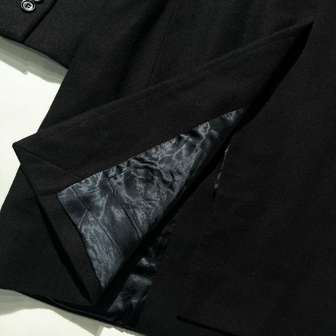 랑방 울 싱글 코트 블랙 상품이미지6