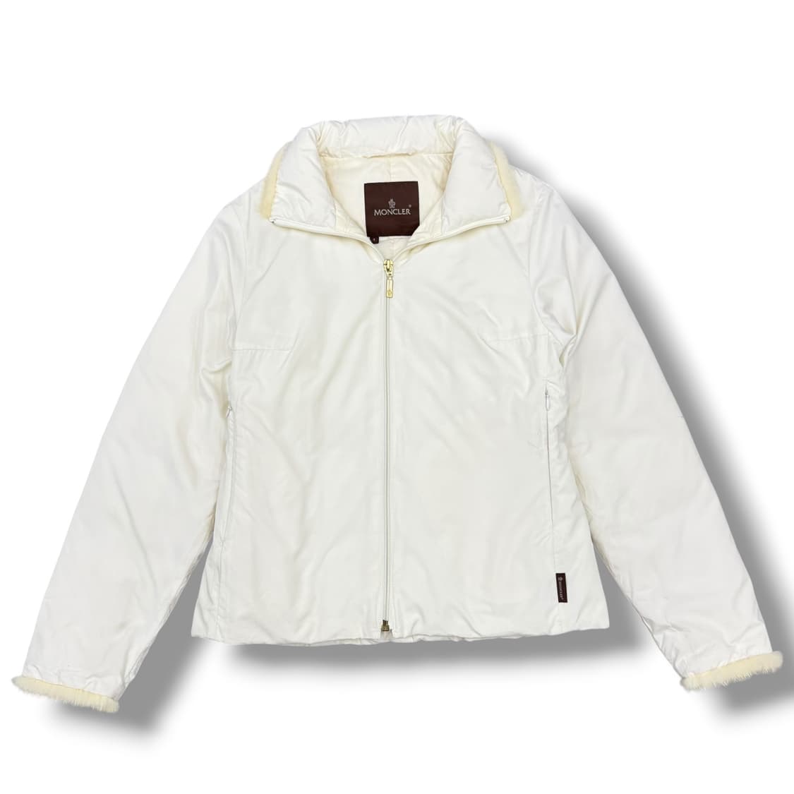 빈티지 몽클레어 화이트 밍크퍼 구스다운 패딩 점퍼 상품이미지1
