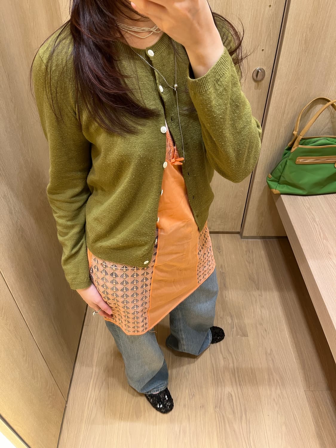 coral slip dress 상품이미지5