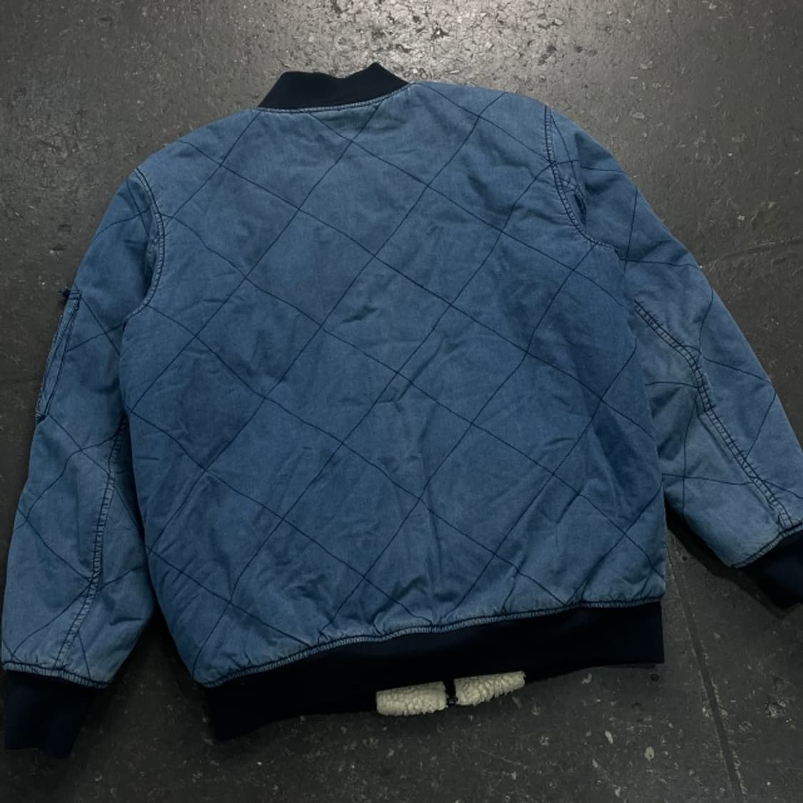 100 리바이스 리버시블 데님 퀼팅 후리스 자켓 상품이미지6