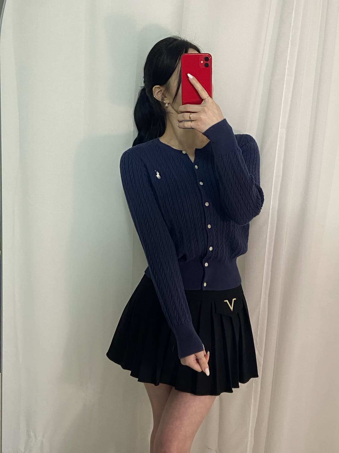 폴로 꽈배기 니트 가디건
 상품이미지3