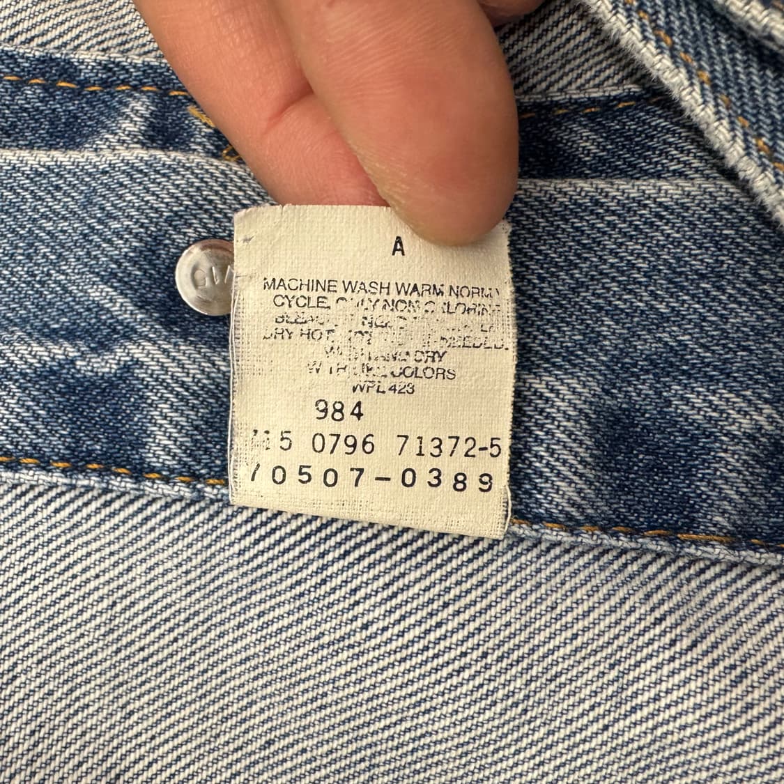 90s 리바이스 타입3 데님 트러커 자켓 made in USA (M) 상품이미지10