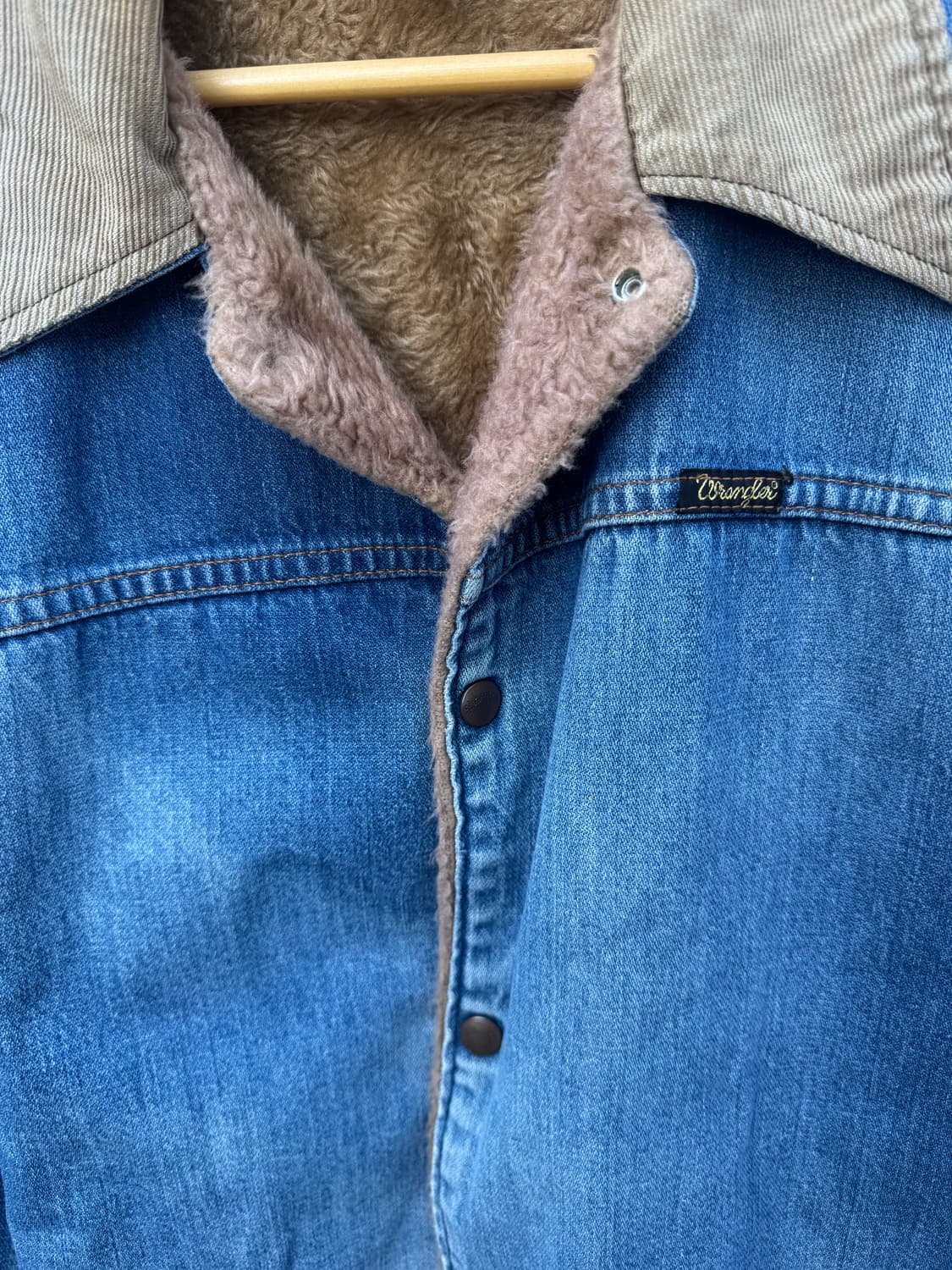 70~80s 랭글러 빈티지 기묘한이야기 조나단 쉐르파 보아 데님 자켓 상품이미지5