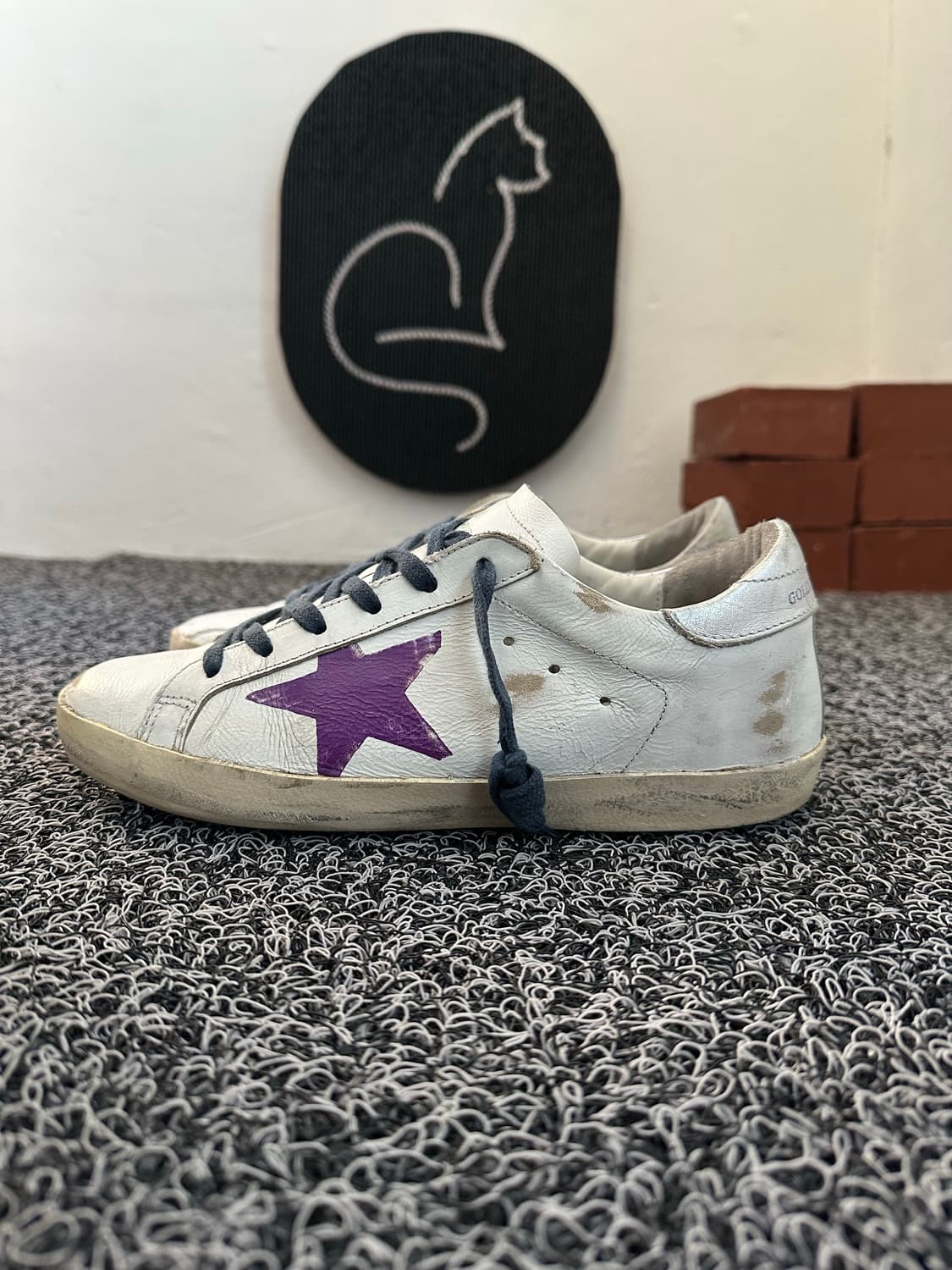 골든구스 슈퍼스타 스니커즈 화이트 퍼플  상품이미지5