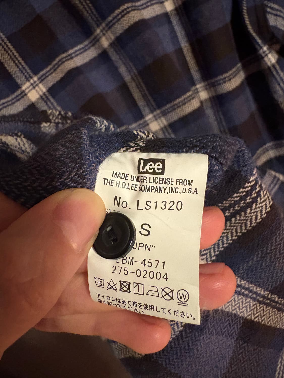 Lee 체크 셔츠 남방 S 상품이미지3